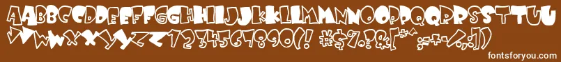 KRUFFY   Font – White Fonts on Brown Background