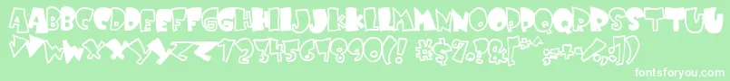 KRUFFY   Font – White Fonts on Green Background