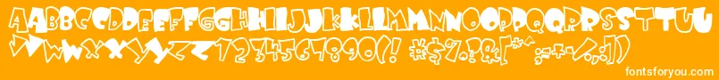 KRUFFY   Font – White Fonts on Orange Background