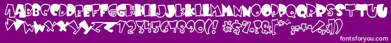 KRUFFY   Font – White Fonts on Purple Background