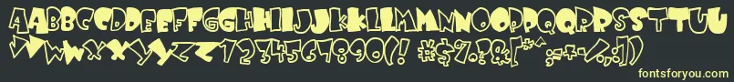 KRUFFY   Font – Yellow Fonts on Black Background