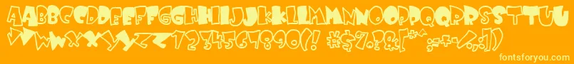 KRUFFY   Font – Yellow Fonts on Orange Background