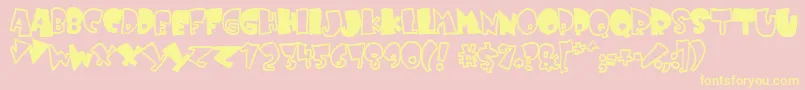 KRUFFY   Font – Yellow Fonts on Pink Background