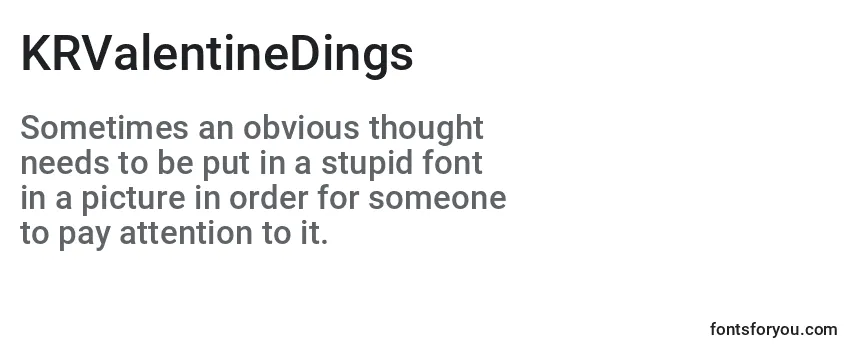 Review of the KRValentineDings (132029) Font