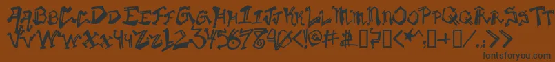 Шрифт krylg    – чёрные шрифты на коричневом фоне