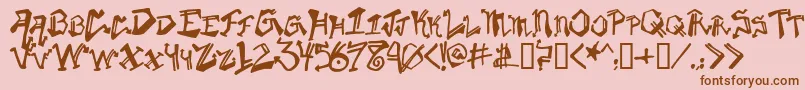 krylg    Font – Brown Fonts on Pink Background