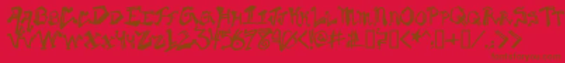 krylg    Font – Brown Fonts on Red Background