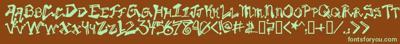 krylg    Font – Green Fonts on Brown Background