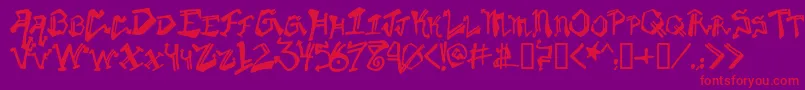 krylg    Font – Red Fonts on Purple Background