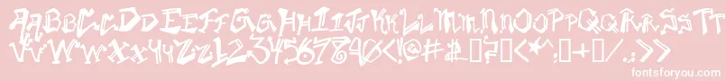 krylg    Font – White Fonts on Pink Background