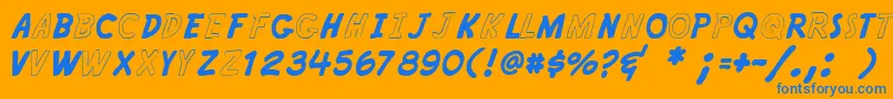 KRYPTOSCRIPTO Font – Blue Fonts on Orange Background