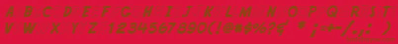 KRYPTOSCRIPTO Font – Brown Fonts on Red Background