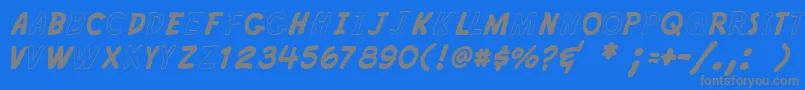 KRYPTOSCRIPTO Font – Gray Fonts on Blue Background