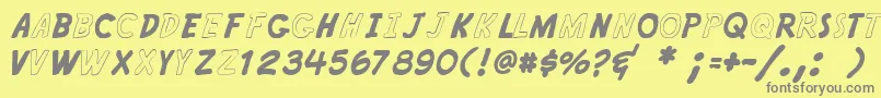 KRYPTOSCRIPTO Font – Gray Fonts on Yellow Background