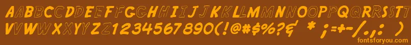 KRYPTOSCRIPTO Font – Orange Fonts on Brown Background