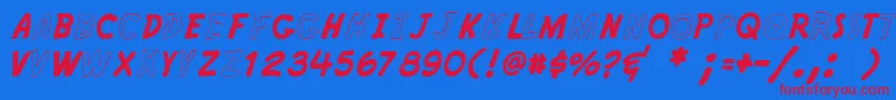 KRYPTOSCRIPTO Font – Red Fonts on Blue Background