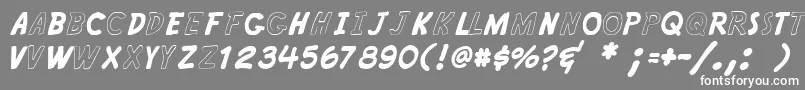 フォントKRYPTOSCRIPTO – 灰色の背景に白い文字