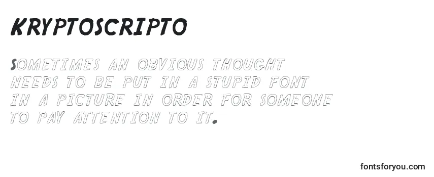 Review of the KRYPTOSCRIPTO Font