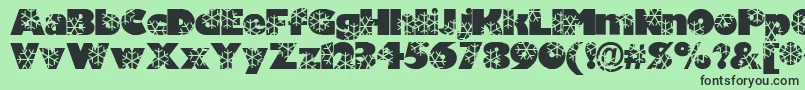 Krystal Font – Black Fonts on Green Background