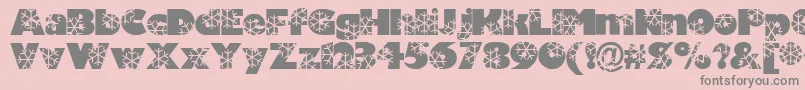 Krystal Font – Gray Fonts on Pink Background