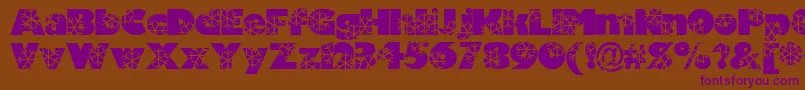 Krystal Font – Purple Fonts on Brown Background