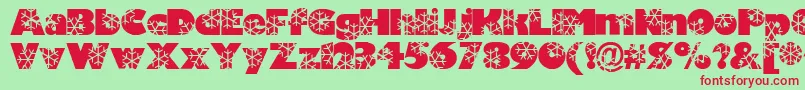 Krystal Font – Red Fonts on Green Background