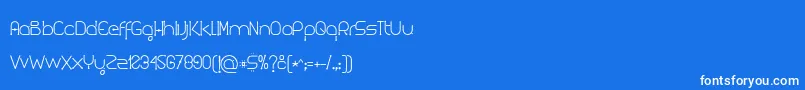 Kuasar-fontti – valkoiset fontit sinisellä taustalla