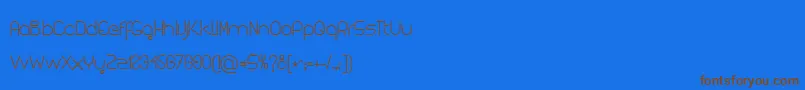 Kuasar Font – Brown Fonts on Blue Background