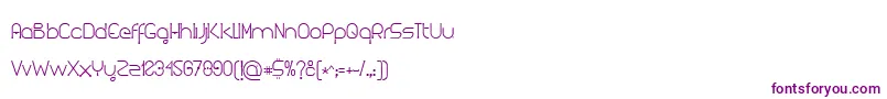 Kuasar-fontti – violetit fontit valkoisella taustalla