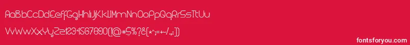 Шрифт Kuasar – белые шрифты на красном фоне