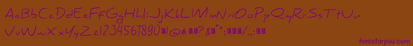 Kuashe Regular Font – Purple Fonts on Brown Background