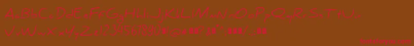 Kuashe Regular Font – Red Fonts on Brown Background