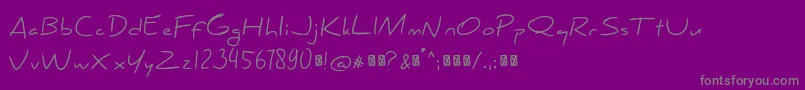 Kuashe Regular Font – Gray Fonts on Purple Background
