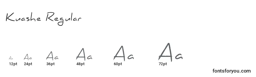 Размеры шрифта Kuashe Regular (132036)
