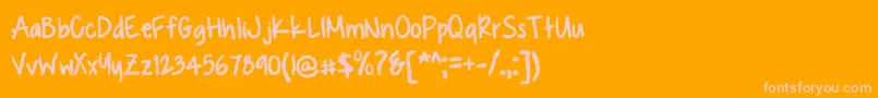 KUASQUE Font – Pink Fonts on Orange Background