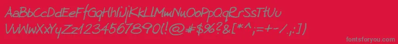 Kuba reczny 2005 1 3 Font – Gray Fonts on Red Background