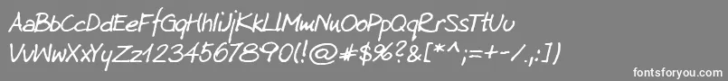 Kuba reczny 2005 1 3 Font – White Fonts on Gray Background