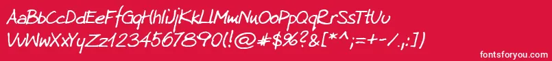 Kuba reczny 2005 1 3 Font – White Fonts on Red Background
