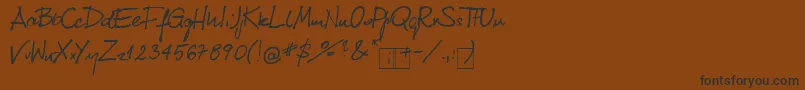 Fonte KubaReczny 1 2 – fontes pretas em um fundo marrom