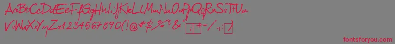 fuente KubaReczny 1 2 – Fuentes Rojas Sobre Fondo Gris