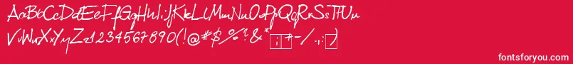 KubaReczny 1 2 Font – White Fonts on Red Background