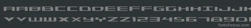 フォントTrireme – 黒い背景に灰色の文字