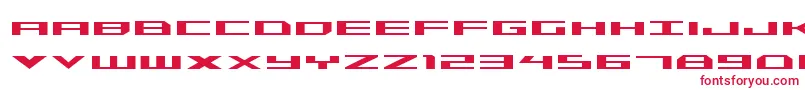 フォントTrireme – 白い背景に赤い文字