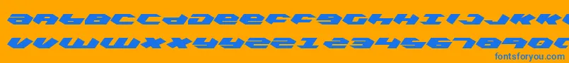 Шрифт kubrick – синие шрифты на оранжевом фоне
