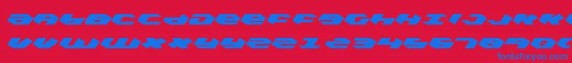 kubrick Font – Blue Fonts on Red Background