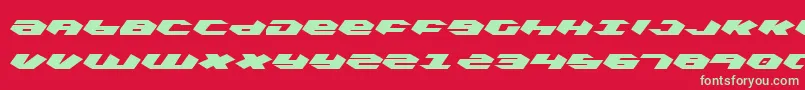 kubrick Font – Green Fonts on Red Background