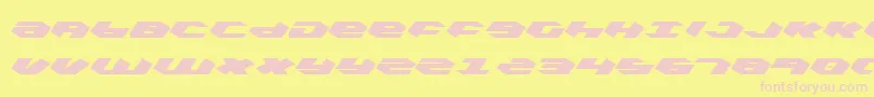 kubrick Font – Pink Fonts on Yellow Background