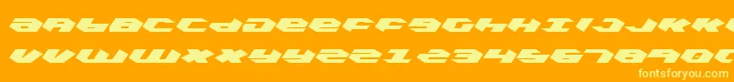 kubrick Font – Yellow Fonts on Orange Background