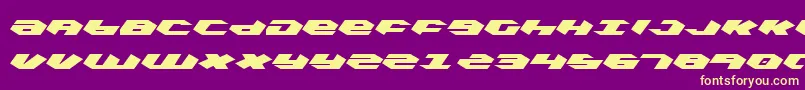 kubrick Font – Yellow Fonts on Purple Background