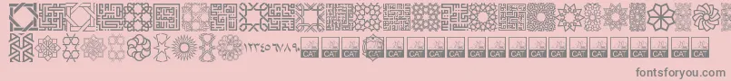KufiPattern Font – Gray Fonts on Pink Background